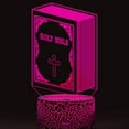 thumbnail image 2 of YSTIAN 3D Bible Night Light Lamp Illusion Night Light 16 Color Changing Table Desk Decoration Lamps Gift Acrylic Flat ABS Base USB Cable Toy, 2 of 4