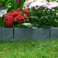 thumbnail image 5 of Stone Effect Plastic Palisade Fence, Garden Fence Edging, DIY Decorative Flower Grass Bed Border for Landscaping Walkways, Plant Border Palisade Trellis, 5 of 8