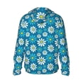 thumbnail image 3 of Fotbe Daisies Flowers Men's Women's UPF 50+ Sun Protection Jacket Hooded Cooling Shirt with Pockets Hiking Outdoor Performance-Large, 3 of 9
