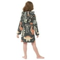 thumbnail image 7 of FORMRS Niños Bathrobe Unisex Hooded Robe Soft Plush Pajamas Sleepwear, Size 4-6T, Gray Dinosaur, 7 of 7