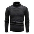 thumbnail image 2 of RYDCOT Men's Turtleneck Sweater Long Sleeve Cable Knit Sweater Casual Fall Winter Warm Twisted Pullover Sweaters Black, 2 of 6