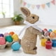 thumbnail image 4 of Figura Decorativa de Conejo de Pascua de Resina con Efecto Ratán Tejido y Detalle de Lazo., 4 of 6