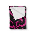 thumbnail image 2 of Pink Zebra Soft Flannel Fleece Blanket, Fashion Zebra Stripes Exotic Safari in Feminine Tones Vibrant Abstract Motif, Cozy Plush for Indoor and Outdoor Use, 70" x 90", Magenta Black, by Ambesonne, 2 of 5