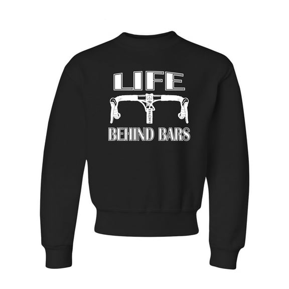 Youth Life Behind Bars Funny Bike Bicycle Funny Crewneck Sweatshirt