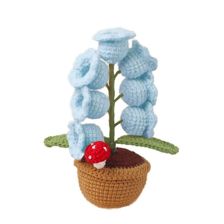 

Clearance Home Decor Under $5 Lily Of The Valley Night Light Woven Ornaments Table Lamp Lily Of The Valley Wool Desktop Small Potted Decoration Creative Eternal Flower Ornaments