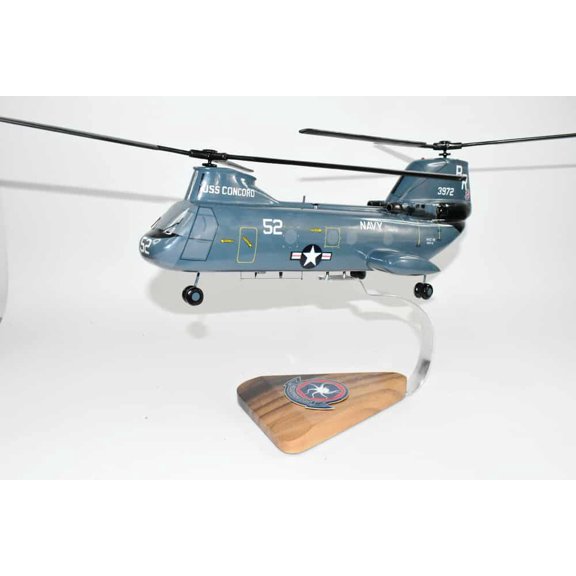 HC-8 Dragon Whales CH-46 Model, 1/38 (14") Scale, Mahogany, Phrog, Navy