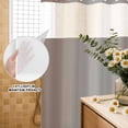 thumbnail image 3 of No Hook Shower Curtain, Brown Gray Ombre Shower Curtains for Bathroom with See Through Top Window, Modern Gradient Abstract Art Waterproof & Washable Bath Curtain Extra Long 72"x96", 3 of 9