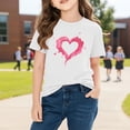 thumbnail image 4 of Plebaso Boys Girls Valentine's Day T-Shirts Graphic Cute Tee Casual Short Sleeve Crewneck Summer Tops, 4 of 7