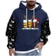 thumbnail image 2 of Sudadera con capucha para hombre, estilo casual, con cuello redondo, estampado, manga larga, blusa de poliéster, 2 of 5