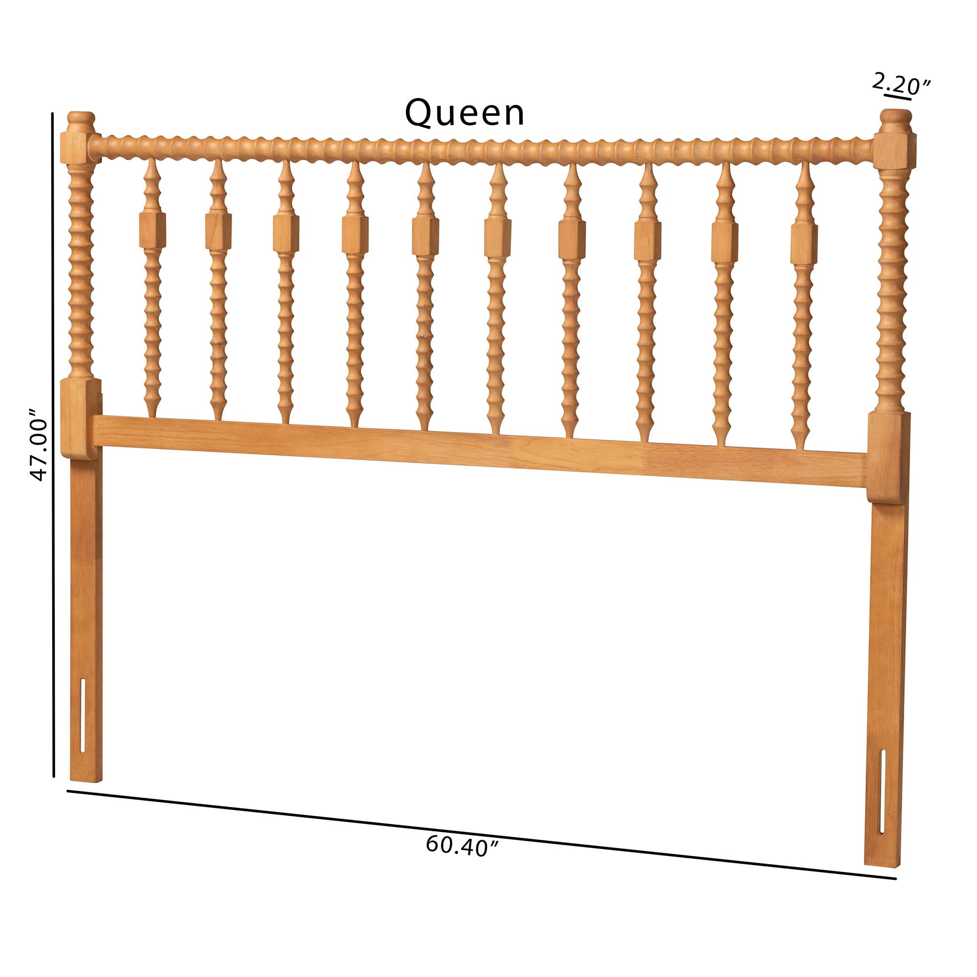 Baxton Studio Juliette Traditional Headboard, Full, Oak Brown