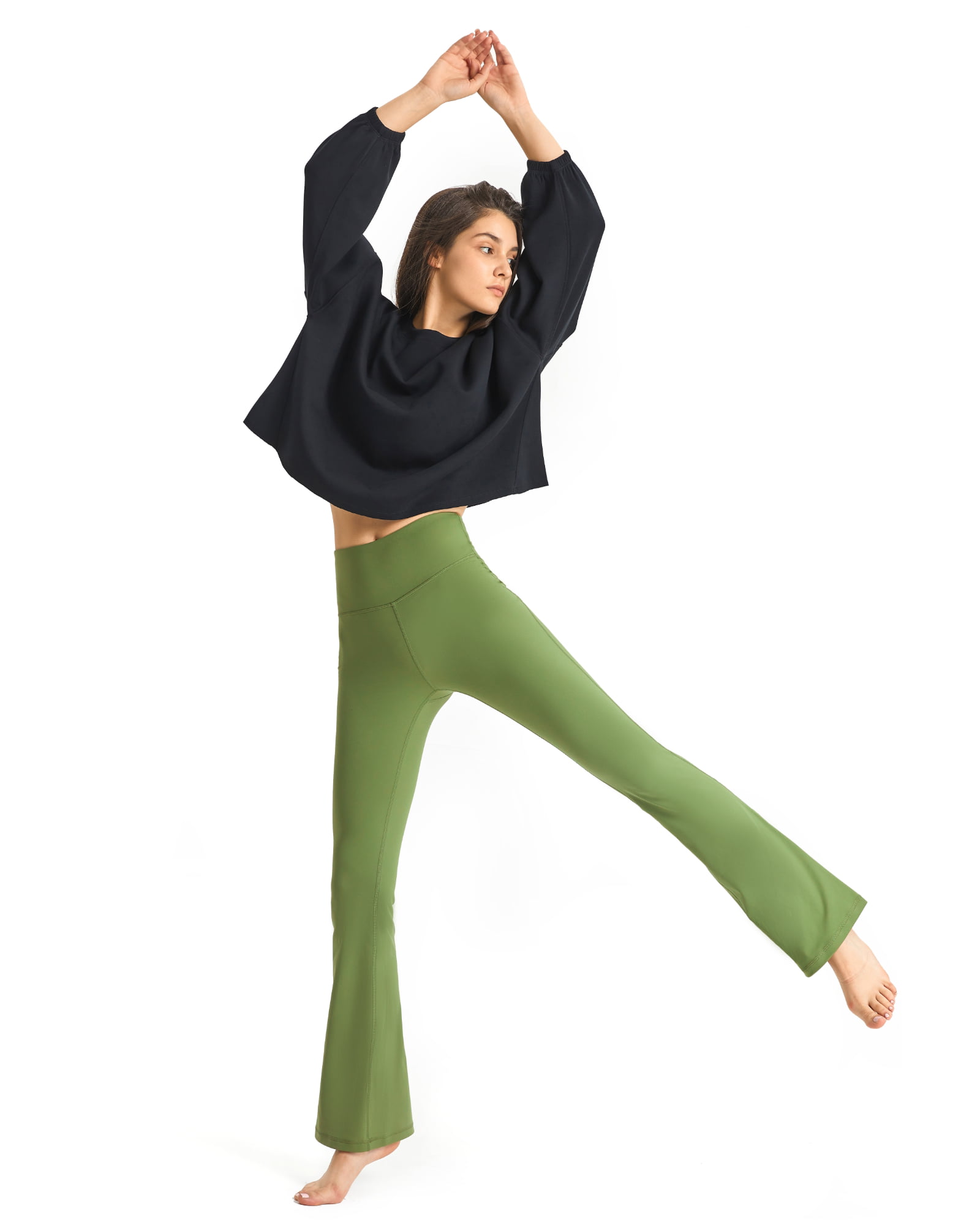GLOWMODE 31 FeatherFit™ Yoga Flare Leggings Buttery-Soft Tummy Control  Fitness Bootleg Pants