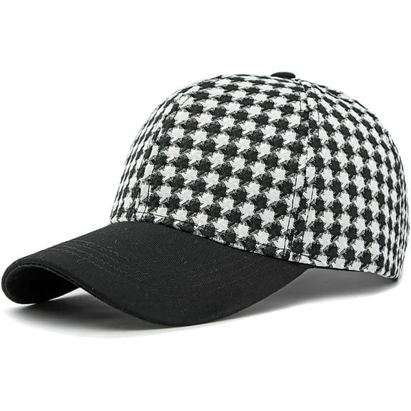 YooGuoGuo Unisex Fall Winter Plaid Print Baseball Caps Adjustable Checked Print Dad Hat Trucker Hats for Men Women Outdoor