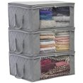 thumbnail image 3 of Bolsa de almacenamiento de ropa de paquete de 3, bolsa de almacenamiento plegable debajo de la cama, caja de almacenamiento de tela, almacenamiento de ropa con cremallera, utilizado para mantas, ropa Adepaton MZQ-0382, 3 of 8