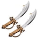 thumbnail image 1 of KAKOWELY 2 espadas piratas falsas, espada pirata de plástico curvada, accesorio de disfraz para cosplay o fiesta., 1 of 5