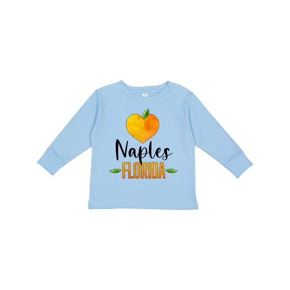 Inktastic Naples Florida Orange in Heart Boys or Girls Long Sleeve Toddler T-Shirt