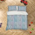 thumbnail image 3 of 3D Azul Floral Patrón Funda de edredón Set Ropa de cama Set Funda de edredón Fundas de almohada A002, 3 of 3