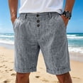 thumbnail image 7 of Sheghy Mens Shorts 100%Cotton Men's Solid Color Button-Up Casual Everyday Breathable Straight Shorts for Summer, 7 of 7