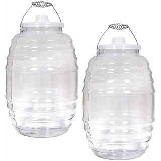 Made In Mexico Vitrolero Tapadera 3 Gallon Aguas Frescas Water  Plastic Barrel Juice Beverage Container Jug with Lid, 11 L Clear - BPA  Free: Iced Beverage Dispensers