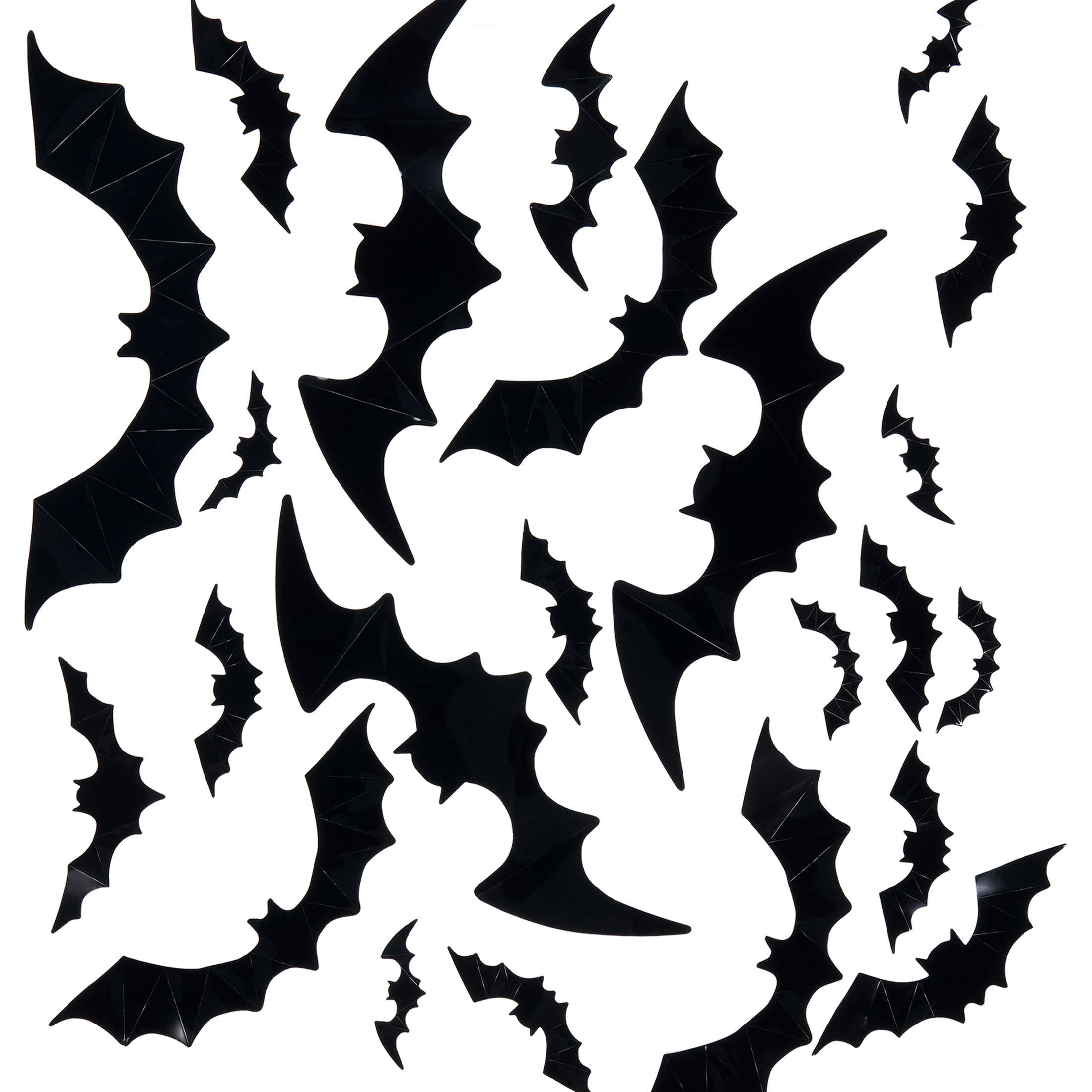 Bats Wall Decorations, Black, 68 Pieces, Halloween by Way To Celebrate