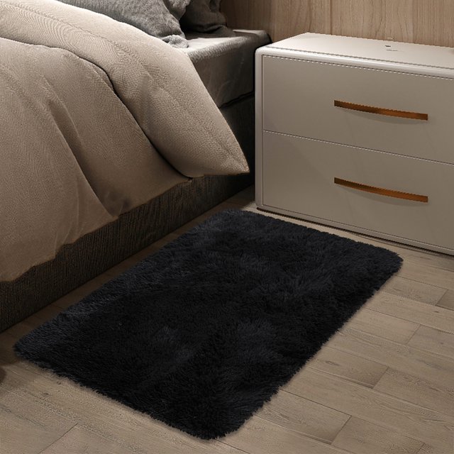 Luxury Modern Plush Fluffy Velvet Rug 5 x 8 ft, Faux Wool Rugs with Non-Slip & Washable,for Bedroom Living Room Nursery