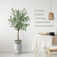thumbnail image 3 of Artificial Tree in Gray Marble Effect Planter, Fake Eucalyptus Silk Tree for Indoor and Outdoor Home Decoration - 57" Overall Tall (Plant Pot Plus Tree), 3 of 5