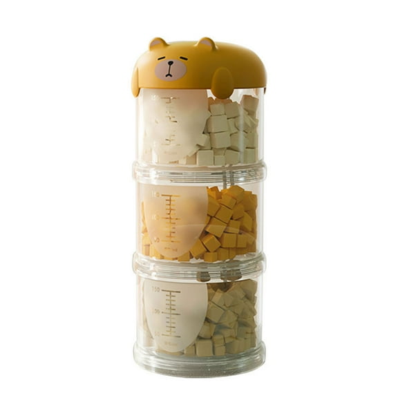 Clear Leakproof Lid Pet Treats Storage Box Tiered Design Multipurpose Container Case For Dog Cats Feeding Supply