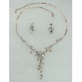 thumbnail image 2 of Faship Gorgeous Clear Rhinestone Crystal Floral Necklace Earrings Set, 2 of 5