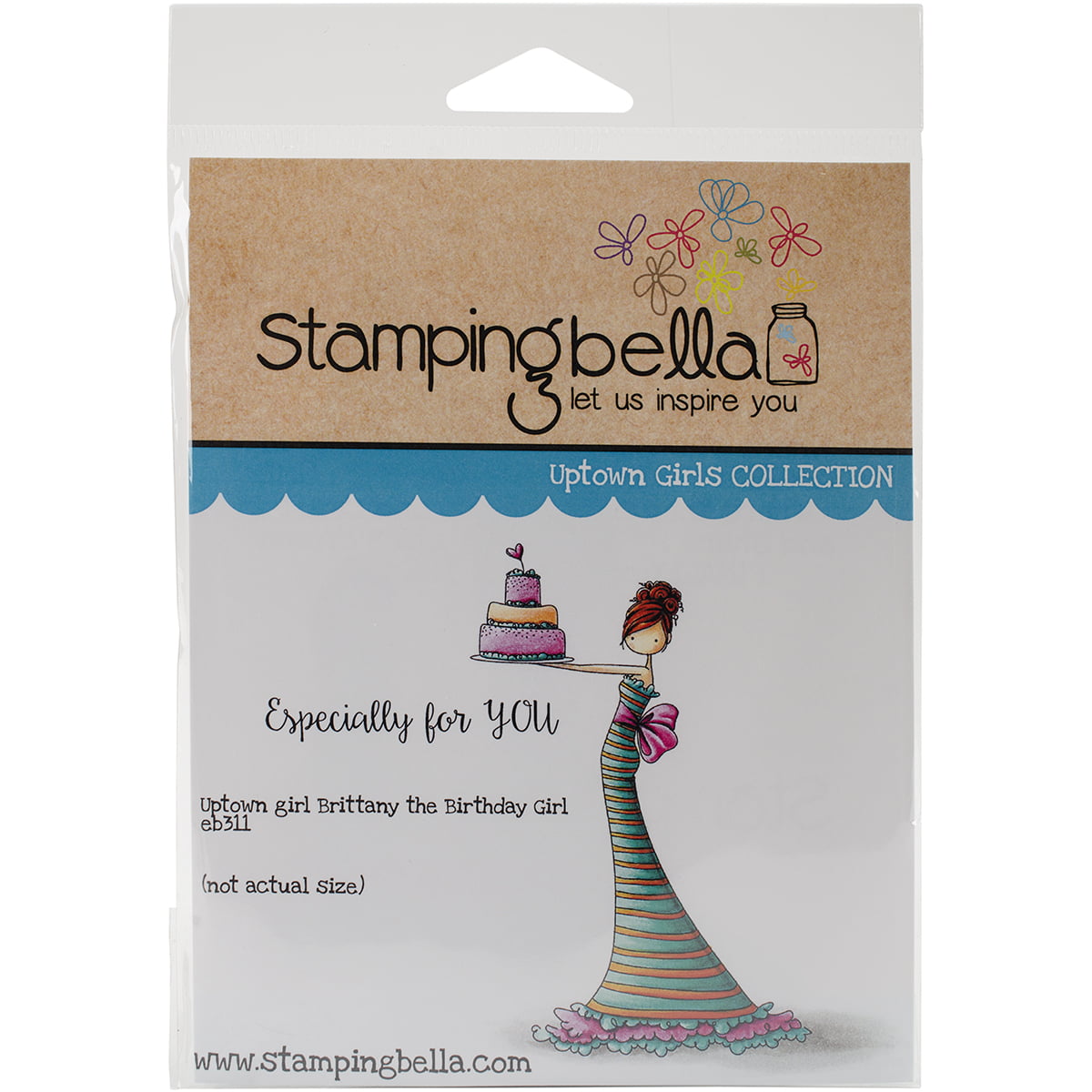 Stamping Bella Uptown Girl Audrey Loves Her Makeup Cling Rubber Stamp 6.5 x 4.5