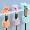 thumbnail image 4 of NAOJIE Cord Organizer,Cable Management,Cord Clips,6PC Nail-Free Data Line Magnetic Cable Clamping Device,Common for Many Occasions-Multicolor, 4 of 4