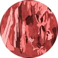 thumbnail image 1 of Ahgly Company Indoor Round Abstract Red Modern Area Rugs, 4' Round, 1 of 4