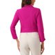thumbnail image 3 of Chaqueta de mujer Allegra K con solapa acanalada y mangas fruncidas, blazer de negocios recortado en color rosa intenso, 3 of 6