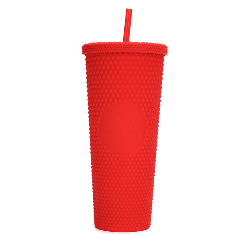 Matte Studded Tumbler with Lid & Straw, Reusable BPA Free Plastic Water  Bottle, Travel Friendly Wate…See more Matte Studded Tumbler with Lid &  Straw