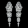 thumbnail image 2 of Grandest Birch Women Long Dangle Chandelier Earrings Engagement Bridal Rhinestone Jewelry Gift Alloy, Rhinestone White, 2 of 8