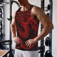 thumbnail image 5 of Cauagu Red Dragon On Black Print Men's Sleeveless Muscle Shirts,Tank Tops Quick Dry Workout Tank Top Gym Muscle Tee Fitness Bodybuilding T Shirt for Men-3X-Large, 5 of 7