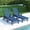 Blue, variant on BACKYARD BEAUTIFUL Outdoor Chaise Lounge , HDPE Pool Lounger with Adjustable Reclining Backrest for Poolside, Backyard & Sunbathing, Gray