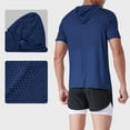 thumbnail image 5 of ZVNAΖH Mens Short Sleeve Hooded T-shirts Lightweight Athletic Quick Dry Hoodies for Running Fishing Hiking, 5 of 5