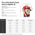 thumbnail image 5 of Lsque Mario print Men's Cuban Collar Short Sleeve Shirt Summer Beachwear Casual Button Down Fashionable Vacation Leisure Shirt-Small, 5 of 7
