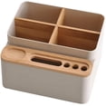 thumbnail image 1 of Organizador de escritorio de madera, portalápices, soporte de control remoto de escritorio, organizador de maquillaje, almacenamiento de cosméticos, portalápices, caja de almacenamiento de mesa, 1 of 8