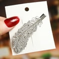 thumbnail image 4 of Cheers.US 6Pcs Women Girls Crystal Metal Leaf Hair Clip Shiny Feather Shape Alloy Rhinestone Hair Elegant Vintage Barrette Accessories for Dating Wedding Birthday, 4 of 7