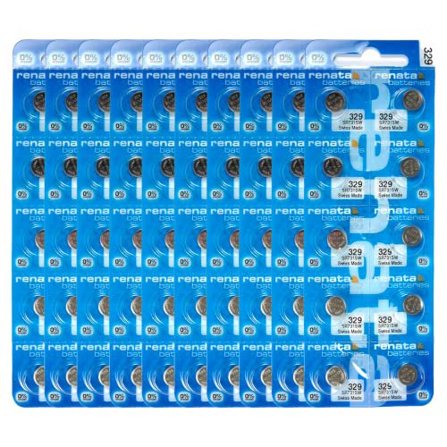 Renata 329 SR731SW Batteries - 1.55V Silver Oxide 329 Watch Battery (100 Count)