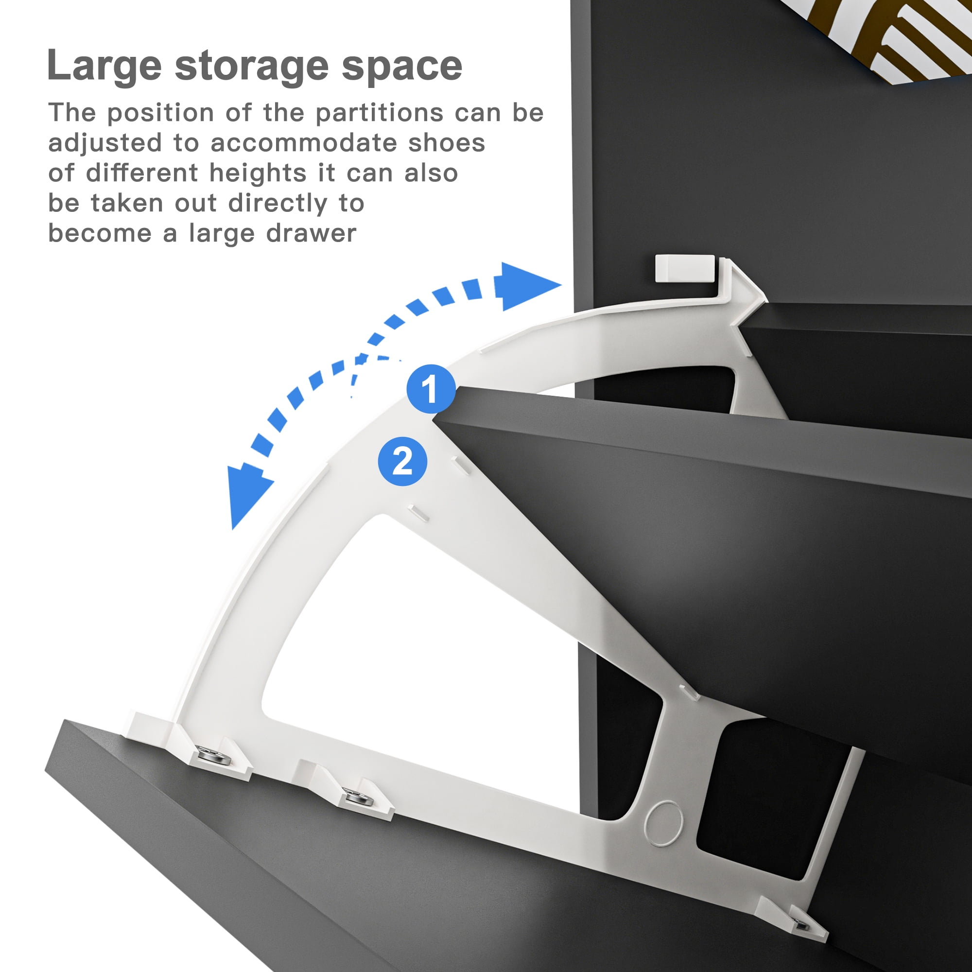 YYAo Entryway Shoe Cabinet, Shoes Storage Organizer Narrow Shoe Storage Rack with Flip Doors, Tipping Bucket Shoe Cabinet for Closet, Living Room, Black YYAo Entryway Shoe Cabinet, Shoes Storage Organizer Narrow Shoe Storage Rack with Flip Doors, Tipping Bucket Shoe Cabinet for Closet, Living Room, Black