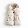 thumbnail image 1 of Chaleco holgado de algodón para mujer, Chaqueta larga con cuello levantado y cordón ajustable, acolchada, cálida, a prueba de viento, otoño e invierno, 2024, 1 of 5