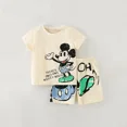 thumbnail image 2 of Conjunto de 2 piezas para niños y niñas, camiseta y pantalones cortos, chándales de manga corta para bebé, traje informal de moda, novedad de verano, 2 of 2