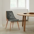 thumbnail image 2 of Armen Living Lily Mid-Century Dining Chair in Walnut Wood and Pu, 2 of 5