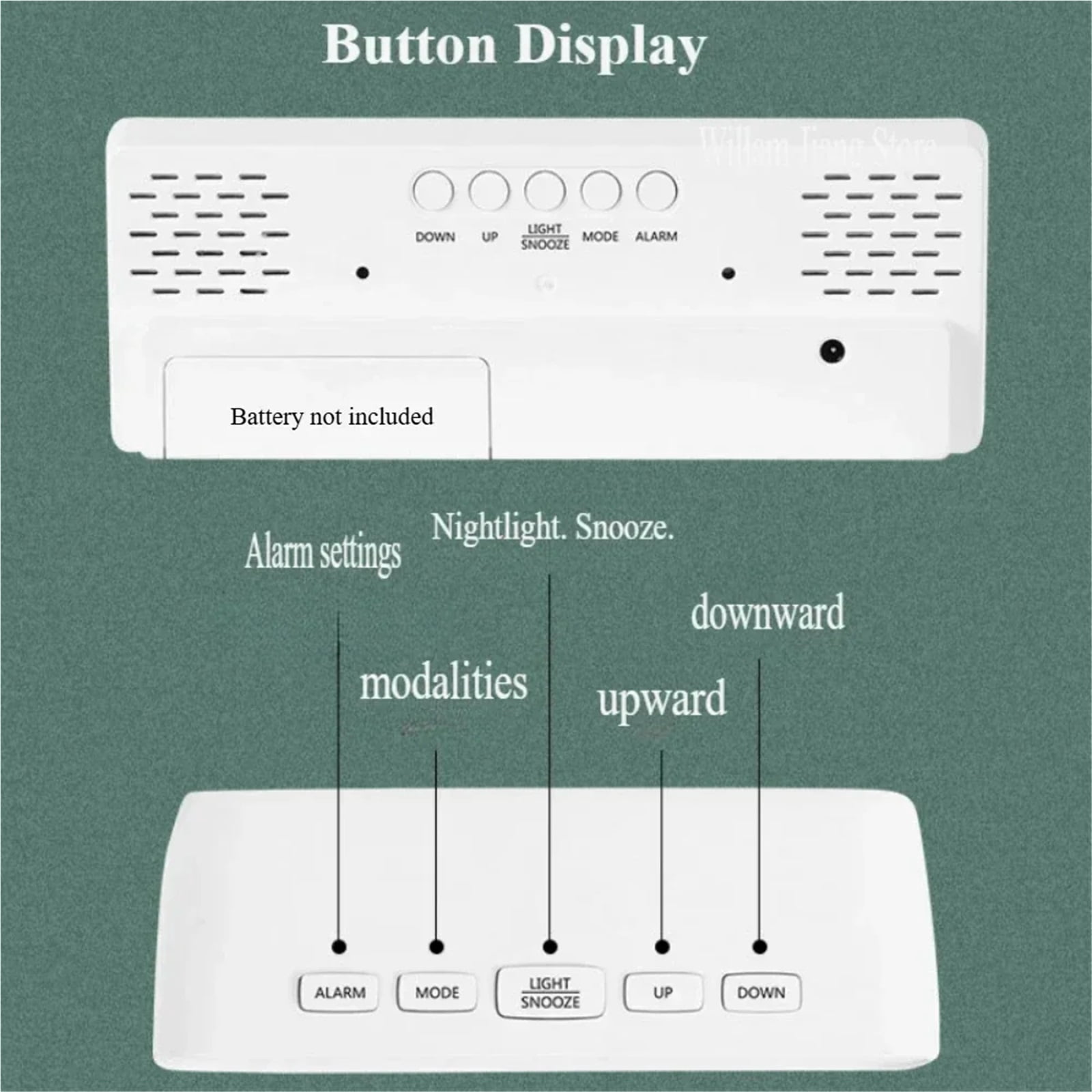 LED Digital Electronic Clock Backlit Large Digital Alarm Clock Temperature Calendar Bedside Table Lamp Night Light Home Decor