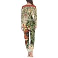 thumbnail image 4 of Pijama holgado de manga larga para mujer, conjunto de ropa de dormir con estampado a pedido, Jersey versátil, Otoño e Invierno, 4 of 4
