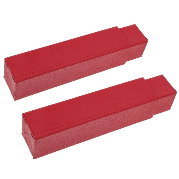 CRAFTHROU 2Pcs Red Paper Scroll Calligraphy Work Storage Boxes for Art Storage and Calligraphy Supplies