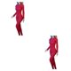 thumbnail image 1 of Tholdsy Ropa de muñeca, traje de manga larga, mono de piel sintética sintética con cremallera para 12 modelos de figuras de acción, rojo 2piezas, 1 of 6