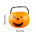 thumbnail image 3 of Konghyp 2Pcs Halloween Decoration Foldable Pumpkin Bucket, Medium Candy Bag, Versatile Storage Solution, Perfect for Trick-or-Treating, Indoor/Outdoor Festivities, 3 of 7