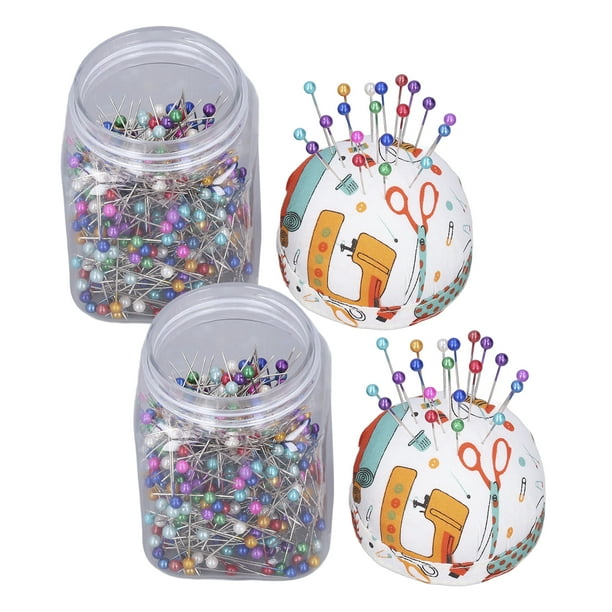 Alfiler de perlas para coser, accesorios de costura DIY portátiles fáciles de almacenar con botella de alfiletero para decoración de costura
